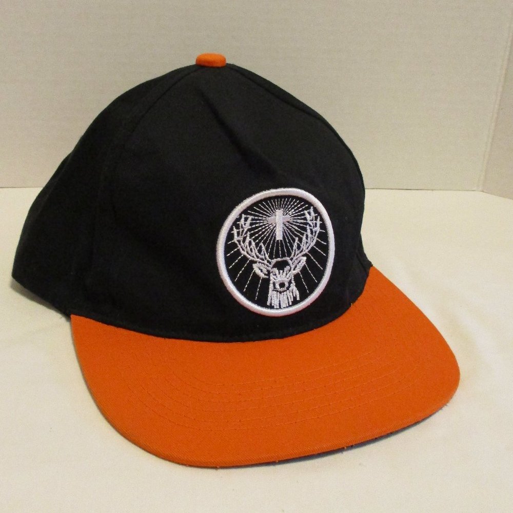 Jagermeister Hat Men Black Orange White Embroiderd Snapback Fun BBQ Party Hat